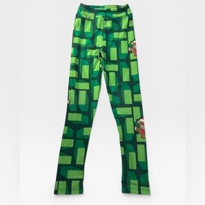 5 for $25🔥LuLaRoe Green Christmas Print Leggings Girls Large/ XL‎